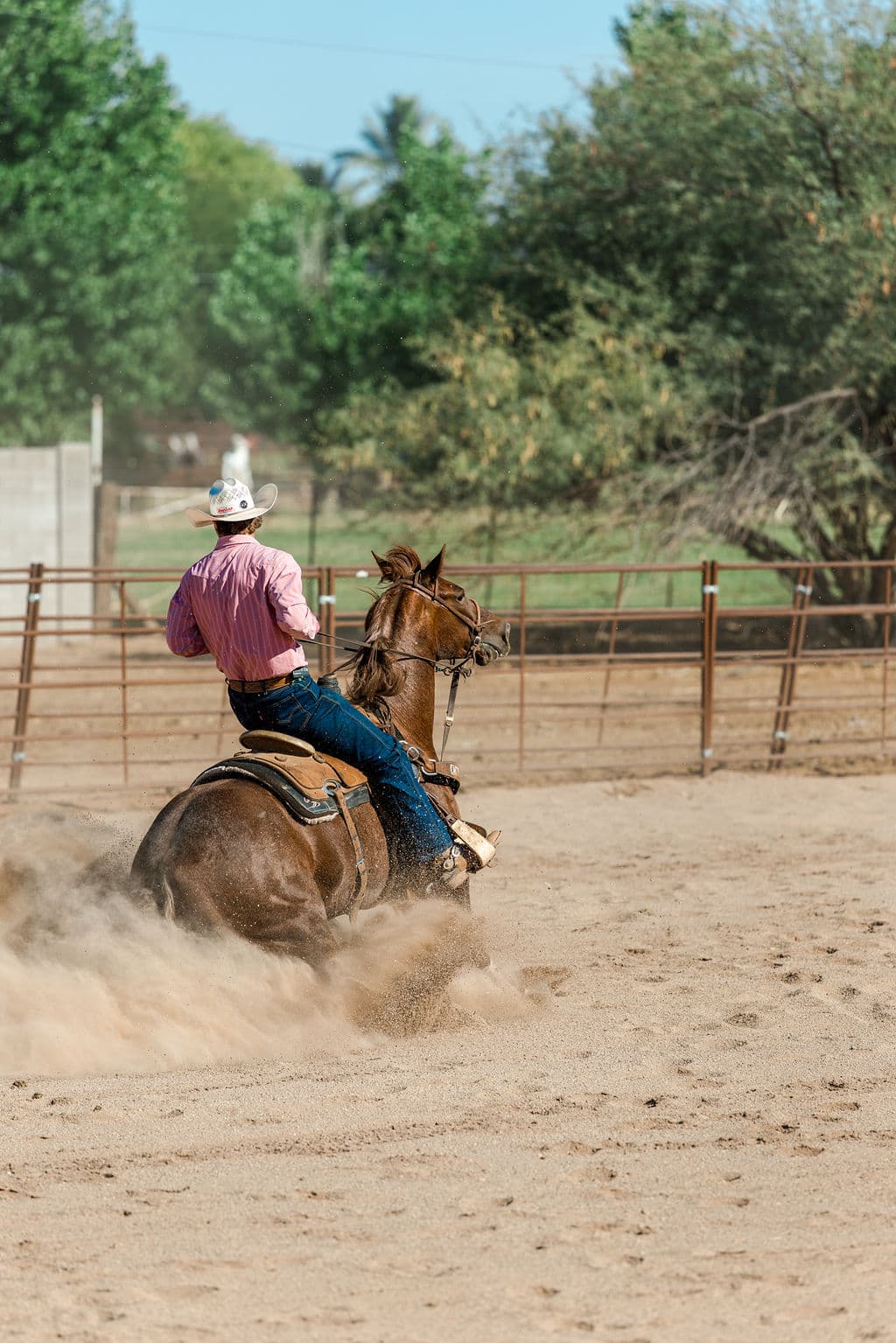 Sliding stop in the arena